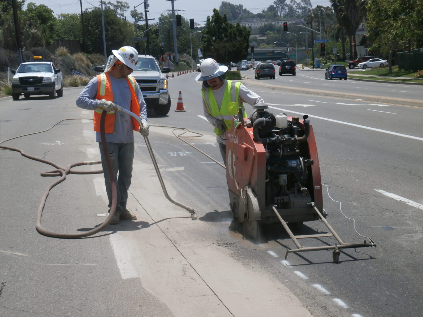 Cut 'N Core crew on a street concrete project